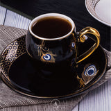 Turkish Coffee Set (12 Pieces) – White / Black