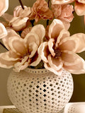 Ginger Temple Jar - Carved Lattice Decorative - Porcelain - LARGE