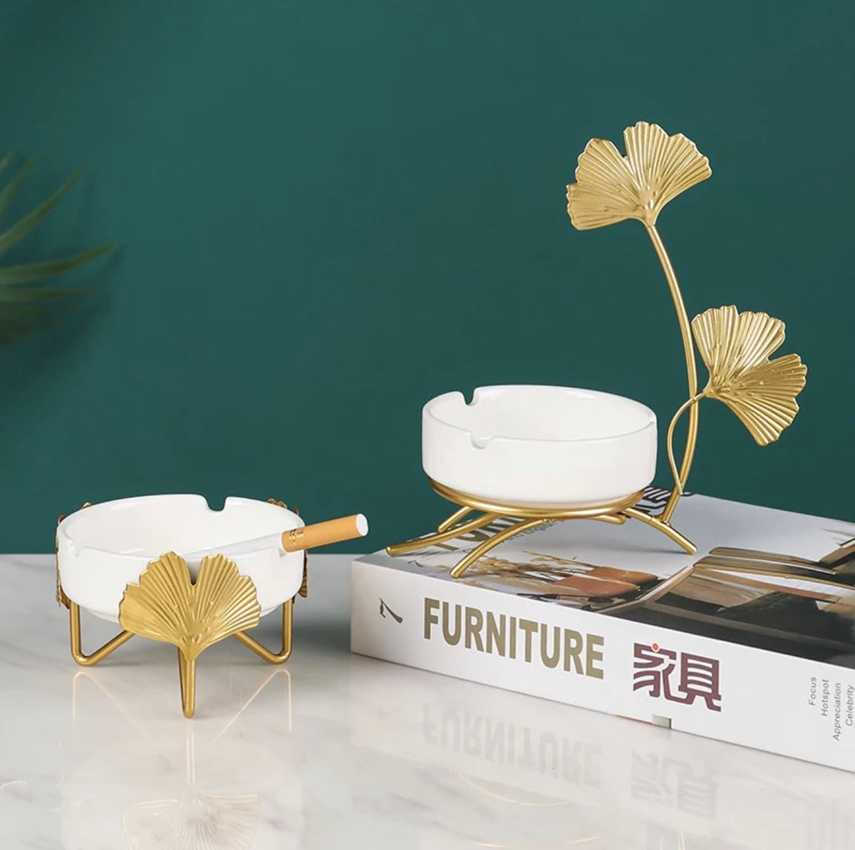 Louis Vuitton Change tray Marcel Set of 2 Porcelain Ashtray VIDE POCHE