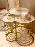 Nesting Tables Set (3 Tables) - Gold Bronze - Classic