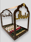 Eid Mubarak Decorated Tray - Acrylic - with Eid Boxes / Turkish Chocolate