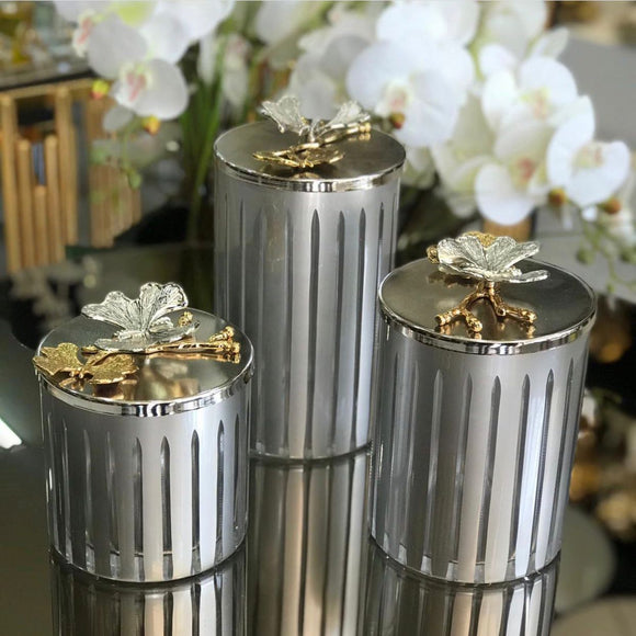 Crystal Canisters Set (3 Pieces)
