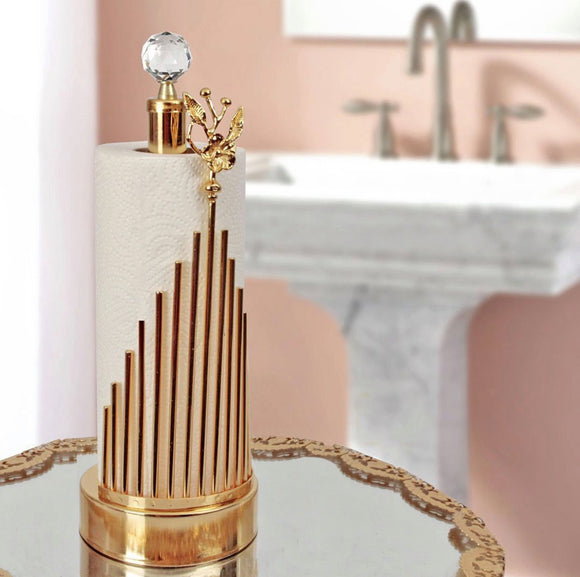 Kitchen Paper Towel Holder - Metal (Gold / Silver)