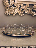 Golden mirror tray - Round