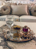 Golden mirror tray - Round