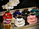 Multi-Color Turkish Coffee Set