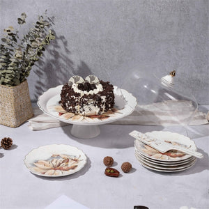 Cake Serving Set (9 Pieces) – Lily – White